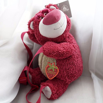 #ad Disney Toy Story Lotso Bear Strawberry Bear Backpack Bag Plush Toy 40CM $24.55