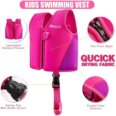#ad Lightweight Toddler Kids Swim Vest Boat Kayak Life Jacket Aid Flotation $20.00