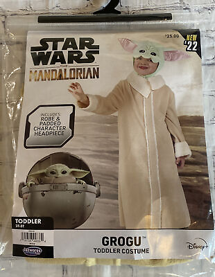 #ad Star Wars The Mandalorian Child Baby Yoda GROGU Toddler Costume Kids Size 2T 3T $14.99