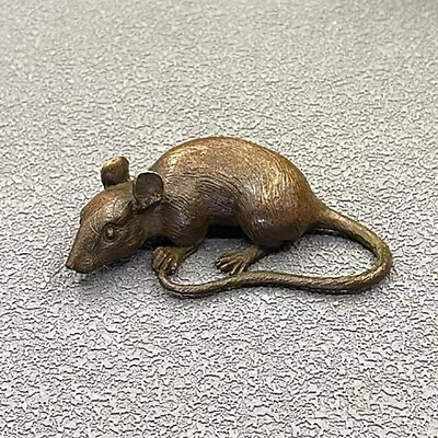 #ad Bronze antique rat statue collection decorative rat animal statue $21.88