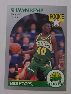#ad 1990 NBA Hoops #279 Shawn Kemp Rookie RC $1.50