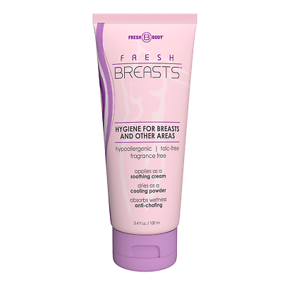 #ad Fresh Breasts 3.4 oz Tube NEW Anti Chafing Lotion Powder Deodorant $14.95