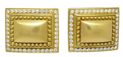 #ad Kieselstein Cord 18K Yellow Gold amp; Diamond Ladies Clip On Earring 1985 $4995.00