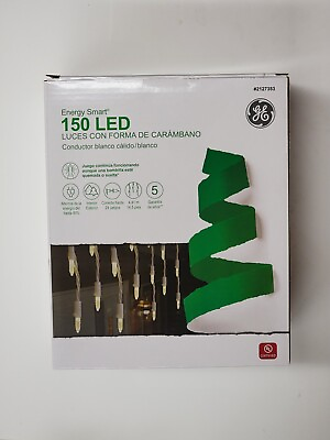 #ad GE Energy Smart 150 Icicle Light String Holiday Christmas Warm White LED On Wire $29.99