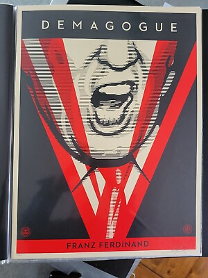 #ad Shepard Fairey signed numbered print Demagogue Trump 34 500 Mint condition $900.00