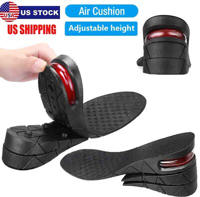 #ad Height Increase Insoles Air Taller Cushion Shoes Insoles 3 Layer Men Heel Insert $8.78