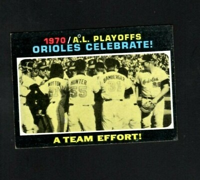 #ad 1971 Topps # 198 AL Playoffs Orioles Celebrate EX $1.50