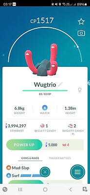 #ad Wugtrio Wiglett Evolution Pokemon Trade Go $6.00