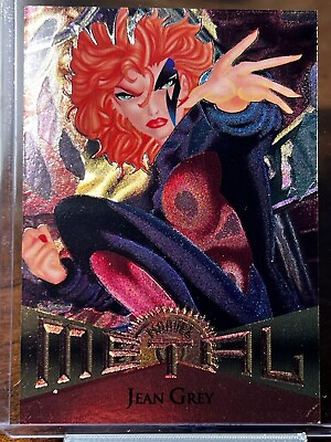 #ad 1995 Fleer Marvel Metal JEAN GREY #6 with Power Grid see others in store $2.90