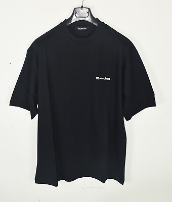 #ad Balenciaga Mens Black Cotton T shirt Size XL $190.00