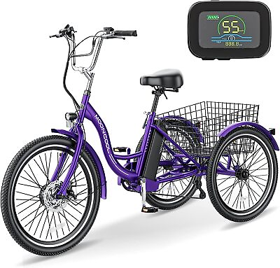 #ad 24quot; 26quot; Adult Electric Three Wheeled Bicycle 350W 36V 10AH Lithium Battery Trike $949.00