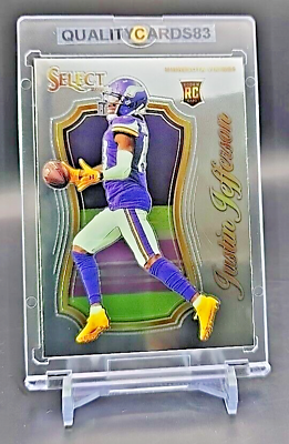 #ad JUSTIN JEFFERSON ROOKIE SELECT RC WITH CASE NFL MINNESOTA VIKINGS $24.99
