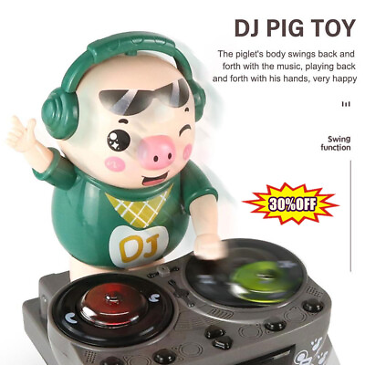 #ad DJ Pig Musical Toy Swing Electronic Dancing Piggy Doll Infant Baby Kids Gifts $13.33