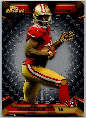 #ad 2013 Finest 84 Vernon Davis San Francisco 49ers Football Card $1.99