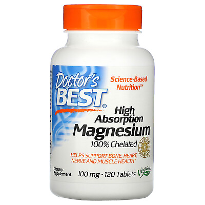 #ad Doctor#x27;s Best High Absorption Magnesium 100% Chelated with Albion Minerals 100 $20.93