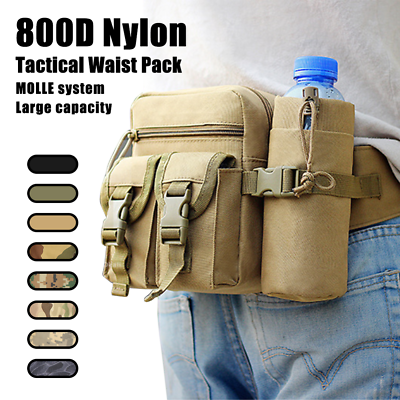 #ad Tactical Fanny Pack Bumbag Waist Bag Military Hip Belt Outdoor Hiking Fishing $13.99