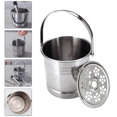 #ad Stainless Steel Ice Bucket with Strainer and Insulation $16.91