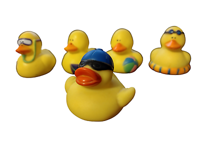 #ad Rubber Duckies Approx. 2quot; Party Favors 5 Beach Pool Summer Vacation Cruising $4.98