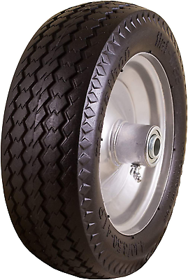 #ad 4.10 3.50 4″ Flat Free All Purpose Utility Tire on Wheel 3″ Centered $51.99