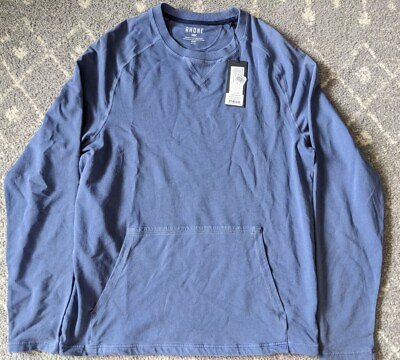 Mens Rhone Bolinas Crewneck Pullover Sweatshirt Long Sleeve Size M Indigo Blue $69.99