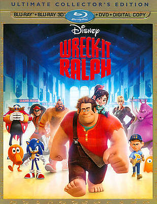 #ad Wreck It Ralph Blu ray 3D Blu ray DVD Blu ray $6.45