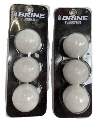 #ad Brine 2quot; Lacrosse Balls White 2 Packs 3 Balls Each New Sealed $12.00