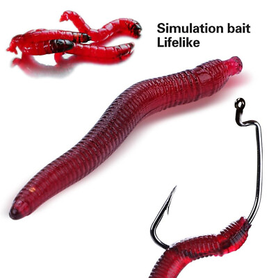 #ad 10x Soft Fishing Lure Simulation Worm 3.5cm 0.3g Fishy Smell Carp Fishing Tack GBP 4.64
