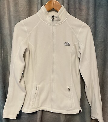 #ad The North Face Womens Medium Off White Full Zip Jacket $13.00