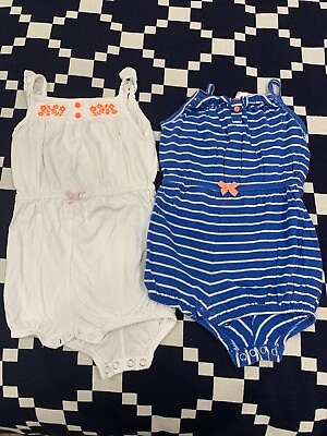 #ad CARTER#x27;S BABY JUMPSUITS 18 MOS SET OF 2 $5.99
