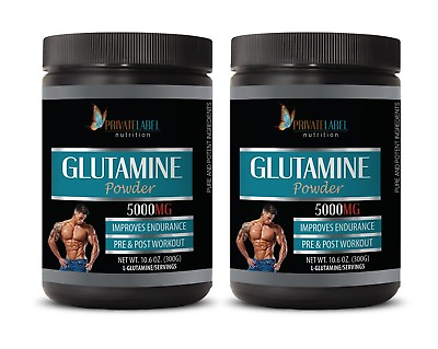 #ad Post Workout Recovery GLUTAMINE POWDER 5000mg energy supplements 2 Cans $58.98