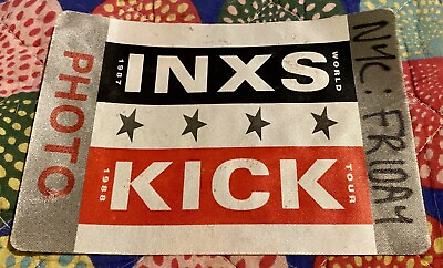 #ad INXS KICK WORLD TOUR 1987 PHOTO PASS NYC FRIDAY $100.00