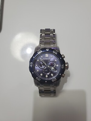 #ad Invicta Pro Diver Chronograph Blue Dial Stainless Steel Men#x27;s Model # 80057 200M $125.00