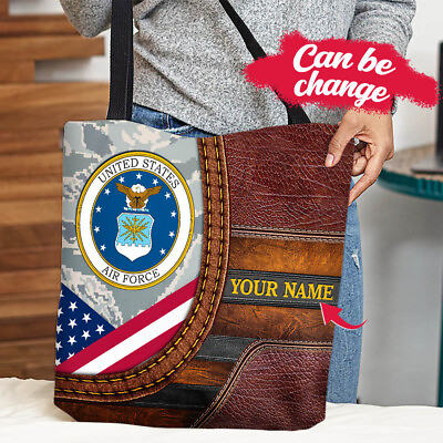#ad US Army Tote Bag Air Force Army Handbag Love Veteran Shoulder Bag US Army Bag $25.99
