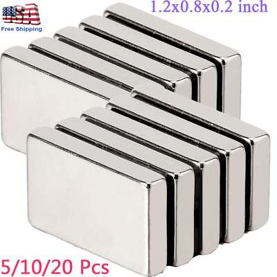 #ad 5 20 Pcs Strong Magnets Block Square Rare Earth Neodymium Small Magnet 30x20x5mm $12.36