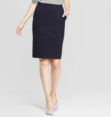 #ad Women#x27;s Ponte Pencil Skirt A New Day Blue Various Sizes NWT 217 $7.00
