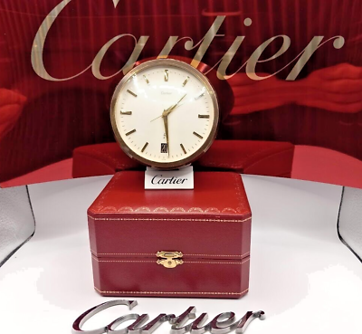 #ad *** Cartier Vintage Large Heavy Bubble Face 1970#x27;s Date Desk Clock AAA= 10 *** $2993.00