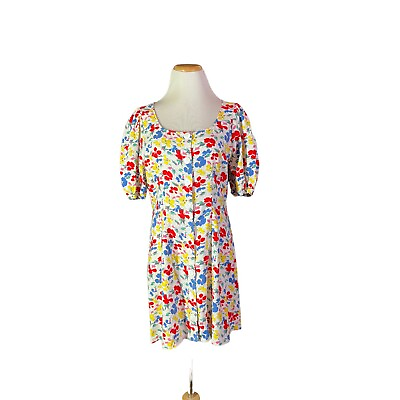 #ad Rixo x Target Size 10 Puff Sleeve Minidress Linen Floral $17.99