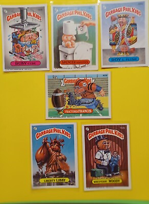 #ad GARBAGE PAIL KIDS 1986 1987 6 STICKER CARDS NEW GREAT PRICE $16.95