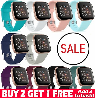 #ad Replacement Silicone Rubber Band Strap Wristband For Fitbit Versa 1 2 Lite Watch $4.77