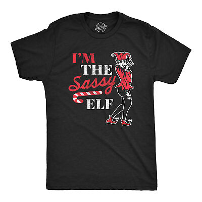 #ad Mens Im The Sassy Elf T Shirt Funny Xmas Santas Elves Joke Tee For Guys $6.80