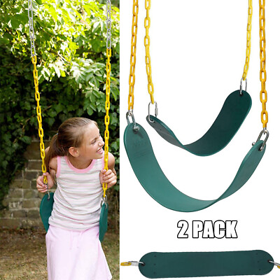 #ad 2 Pack Flying Toy Garden Swing Kids Hanging Seat Set With 2 Chain For Adult Kids $51.99