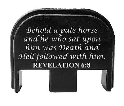 #ad Bastion Rear Slide Cover Plate for Glock Model Gen1 5 Bible Verse Revelation 6:8 $18.71