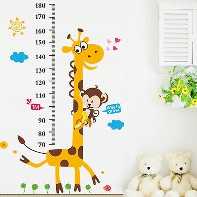 #ad Giraffe Grow Up Height Measure Kid Bedroom Wall Removable Vinyl Sticker Decor $7.99