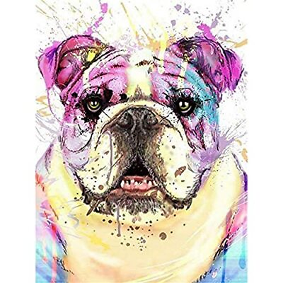 #ad Diamond Embroidery Bulldog 5D Diamond Painting Full Diamond Mosaic 3D Picture... $17.32