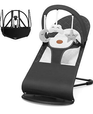 #ad Baby Bouncer Portable Baby Bouncer Seat 0 18 Months ***Missing Toy Bar*** $50.00