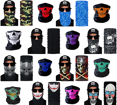 #ad 1pc Face Mask Random Assorted Bandana Skull Mouth Cover Balaclava Neck Reusable $1.99