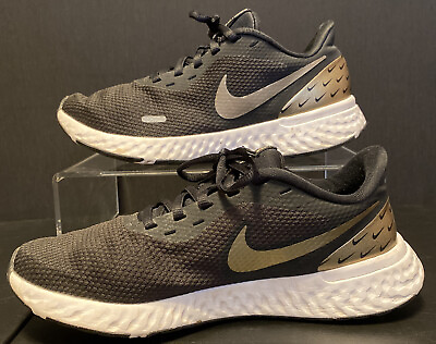 #ad Nike Sz 8 Women’s Black amp; Gold Revolution Running Shoes Athletic Sneaker $16.99