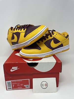 #ad Nike Dunk Low Arizona State Size 7 Authentic Rare DD1391 702 Yellow $75.00