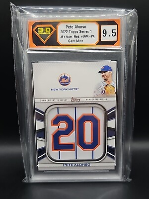 #ad PETE ALONSO 2022 Topps Player Jersey Number Blue Parallel JNM PA NY Mets 9.5 $29.95