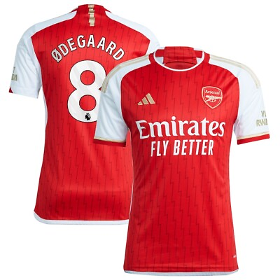 #ad New Arsenal Odegaard #8 Red Home Youth Kids Soccer Uniform Mbappe Messi Ronaldo $35.00